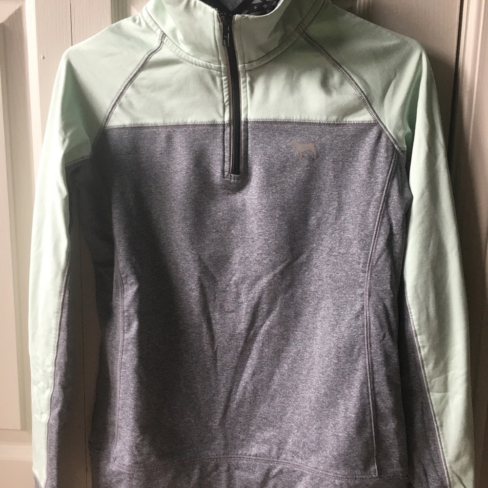 Pink quarter zip sweater: